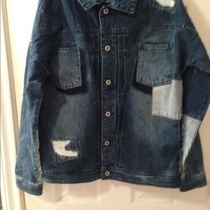Jean jacket kids new without e size L 12-14